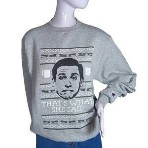 Champion Eco Barstool Sports Sweatshirt Size Small Gray Black and White Graphics